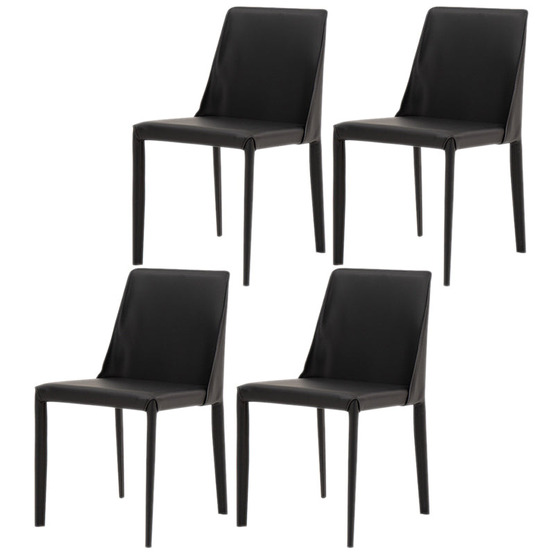 Chaises de salle à manger en métal de style scandinave chaise sans bras solide pour la maison