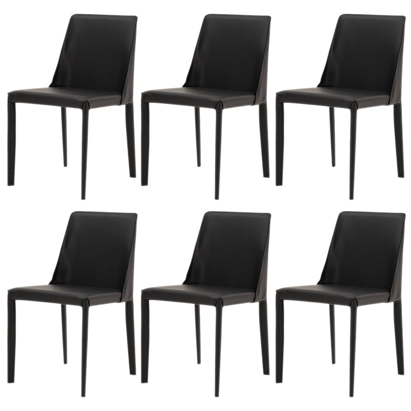 Chaises de salle à manger en métal de style scandinave chaise sans bras solide pour la maison