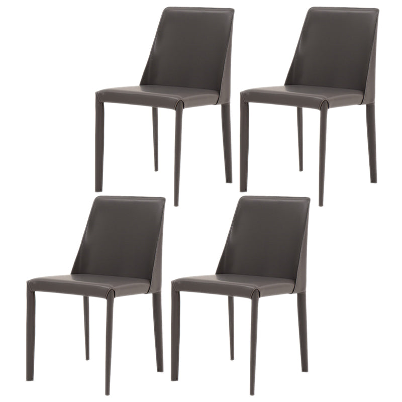 Chaises de salle à manger en métal de style scandinave chaise sans bras solide pour la maison