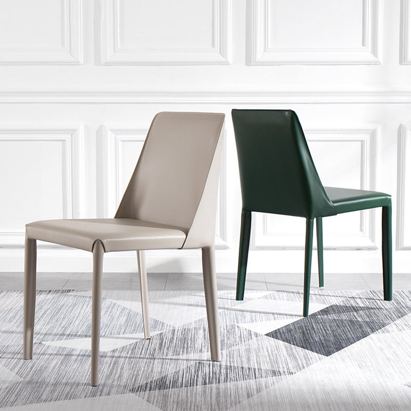 Chaises de salle à manger en métal de style scandinave chaise sans bras solide pour la maison