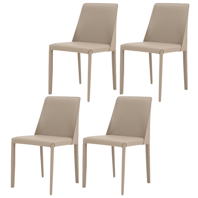 Chaises de salle à manger en métal de style scandinave chaise sans bras solide pour la maison