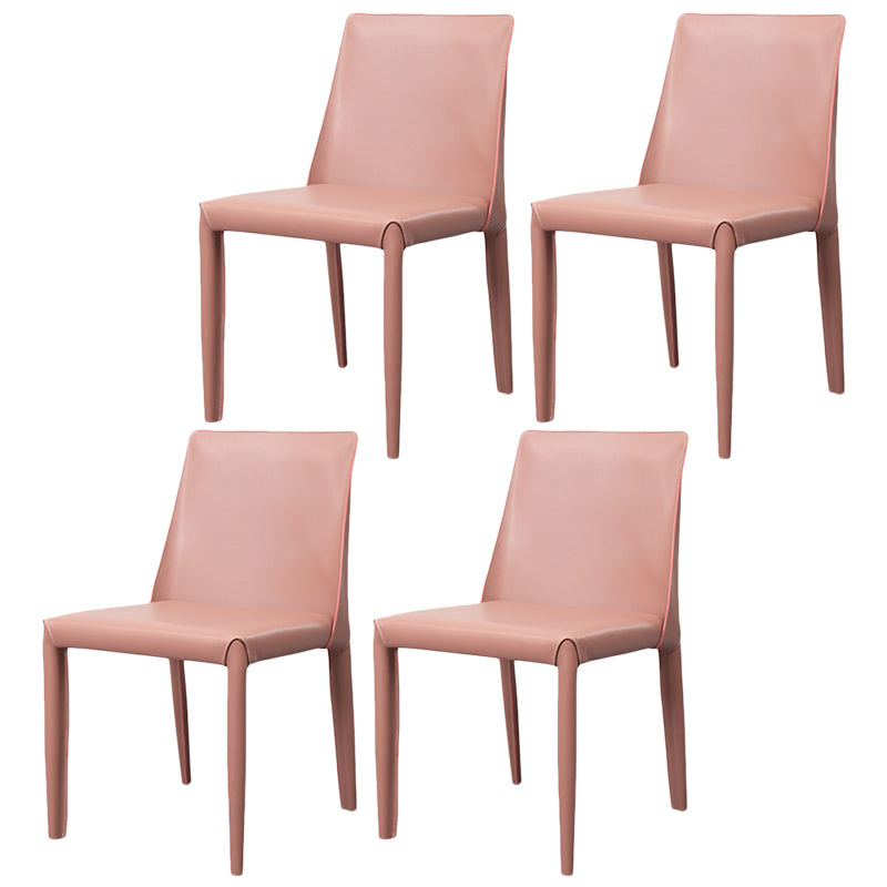 Chaises de salle à manger en métal de style scandinave chaise sans bras solide pour la maison