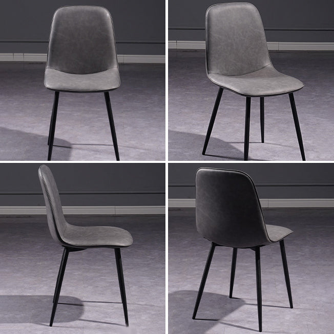 Silla de comedor de metal de estilo escandinavo cafetería sillón de comedor sólido