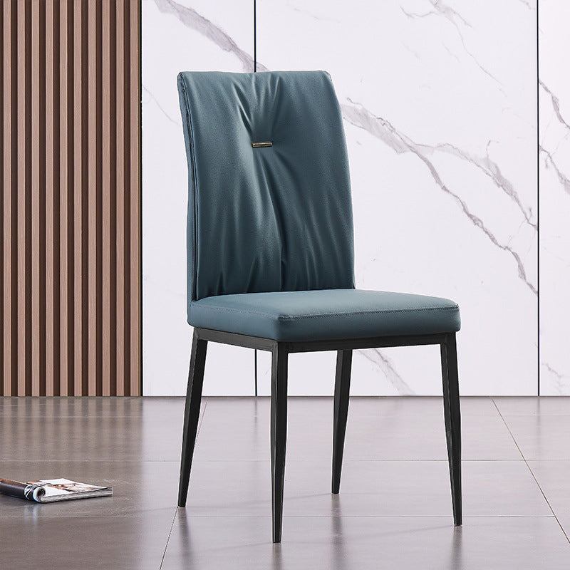 Chaises de salle à manger latérales de chaise de chaise de chaise de parsons contemporaine moderne avec des jambes en métal