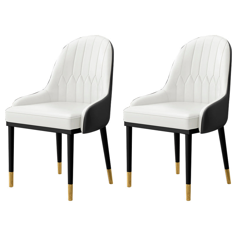 Chaise latérale de cuisine en cuir, chaise Parsons de salle à manger de 19 pouces de large pour restaurant