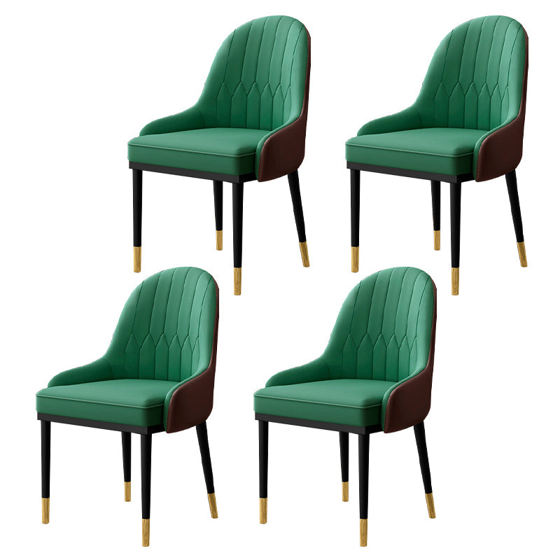 Chaise latérale de cuisine en cuir, chaise Parsons de salle à manger de 19 pouces de large pour restaurant