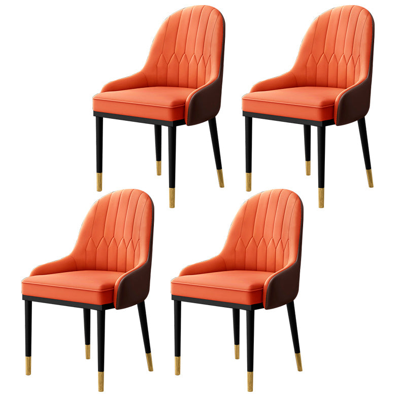Chaise latérale de cuisine en cuir, chaise Parsons de salle à manger de 19 pouces de large pour restaurant
