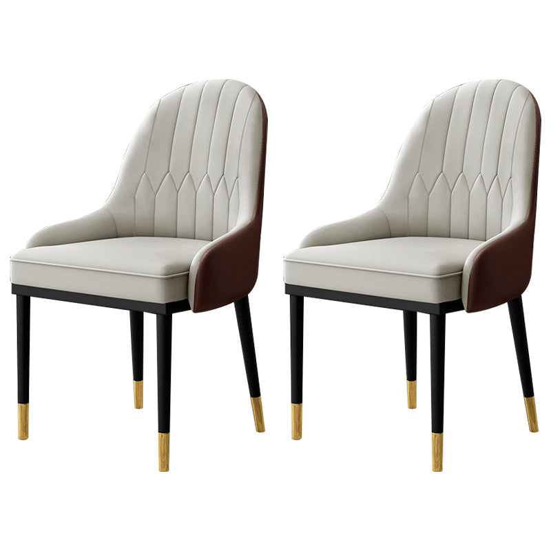 Chaise latérale de cuisine en cuir, chaise Parsons de salle à manger de 19 pouces de large pour restaurant