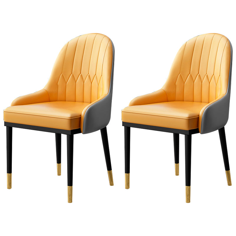 Chaise latérale de cuisine en cuir, chaise Parsons de salle à manger de 19 pouces de large pour restaurant