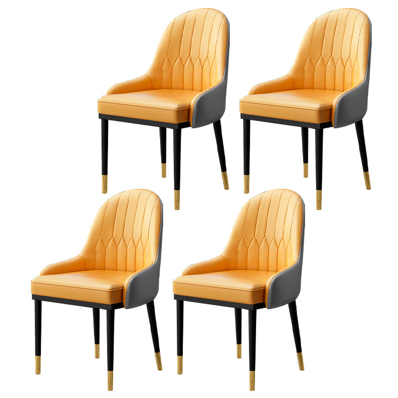 Chaise latérale de cuisine en cuir, chaise Parsons de salle à manger de 19 pouces de large pour restaurant