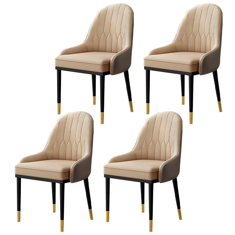 Chaise latérale de cuisine en cuir, chaise Parsons de salle à manger de 19 pouces de large pour restaurant