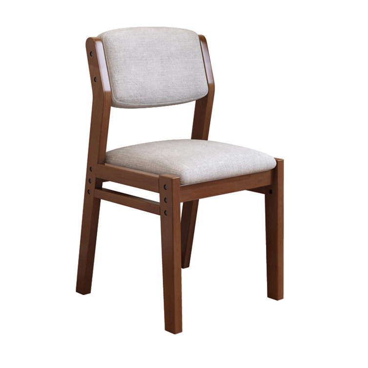 Scandinavian Rubberwood Kitchen Side Chair Liftable Open Back Dining Chair