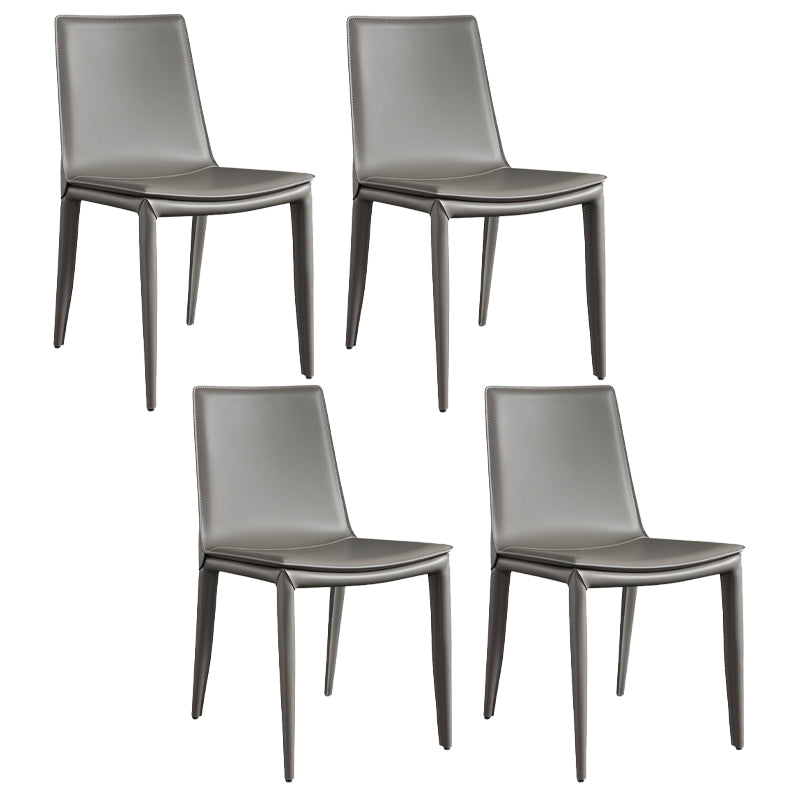 Sillas de comedor contemporáneas de metal acabado metálico parsons sillas de comedor