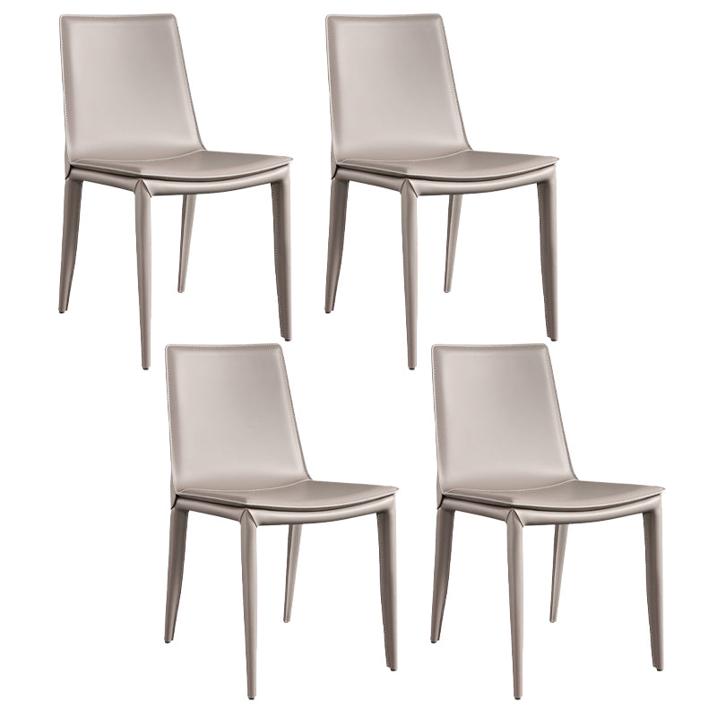 Sillas de comedor contemporáneas de metal acabado metálico parsons sillas de comedor