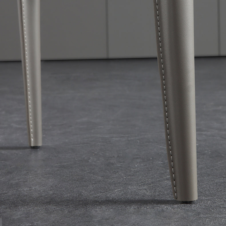 Sillas de comedor contemporáneas de metal acabado metálico parsons sillas de comedor