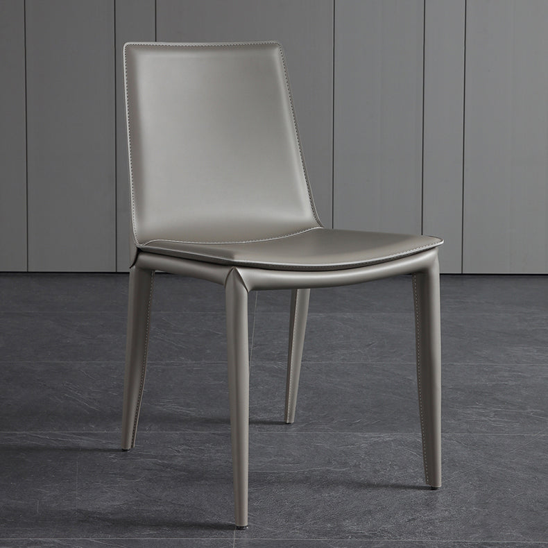 Sillas de comedor contemporáneas de metal acabado metálico parsons sillas de comedor