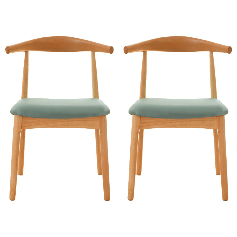 Sedia da pranzo a base multicolore in legno di gomma scandinava con 4 gambe
