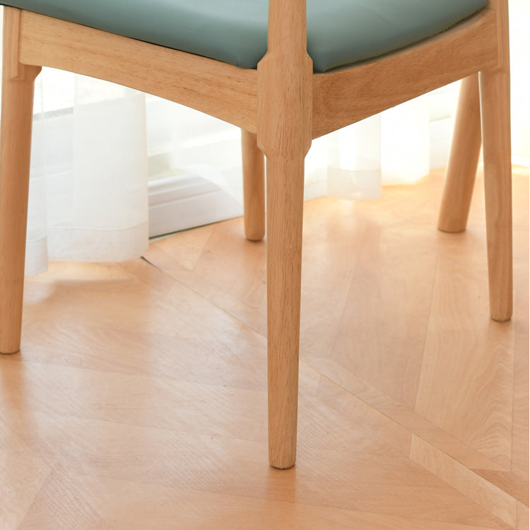 Sedia da pranzo a base multicolore in legno di gomma scandinava con 4 gambe
