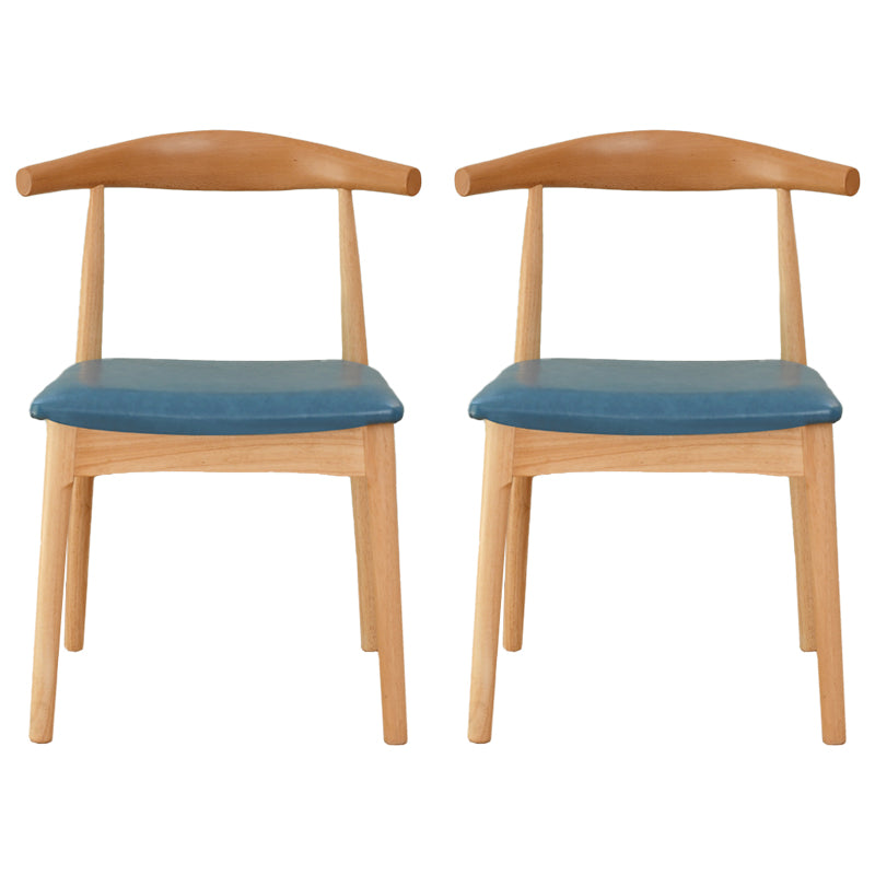 Sedia da pranzo a base multicolore in legno di gomma scandinava con 4 gambe