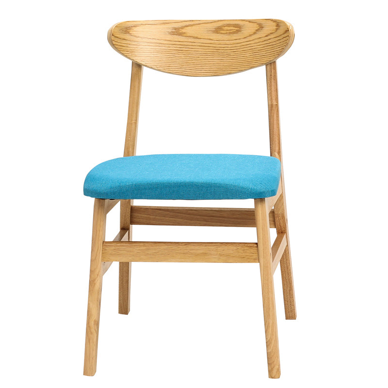 Wood Scandinavian Dining Chair Open Back Armless Dining Chairs for Home Use