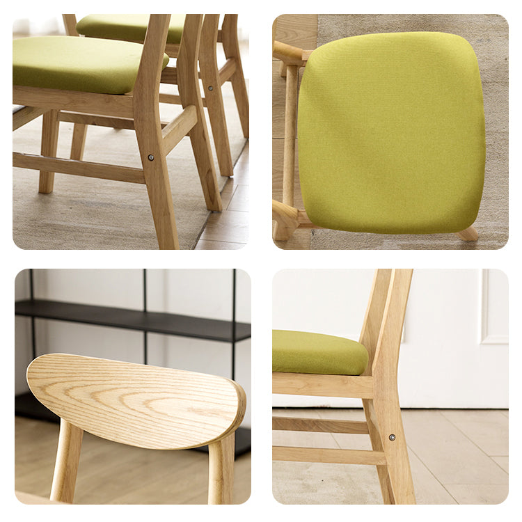 Wood Scandinavian Dining Chair Open Back Armless Dining Chairs for Home Use