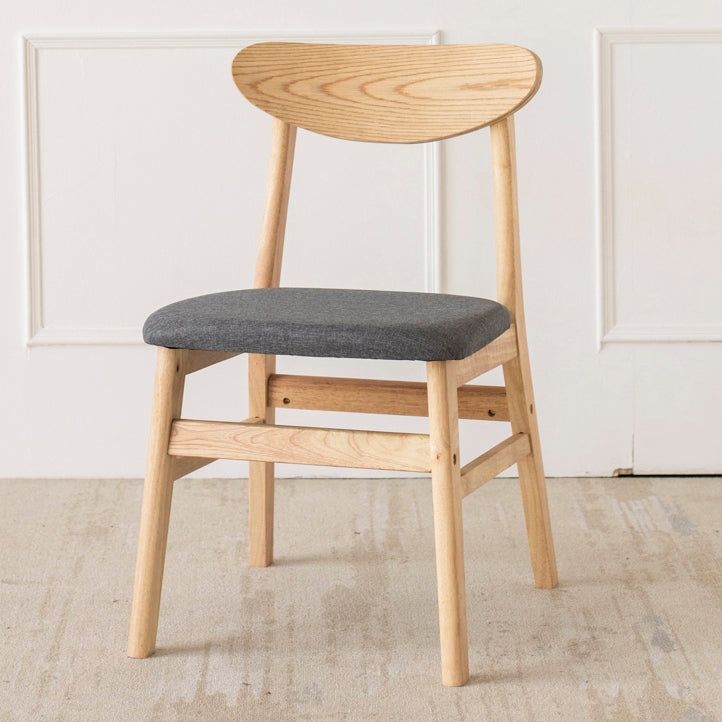 Wood Scandinavian Dining Chair Open Back Armless Dining Chairs for Home Use