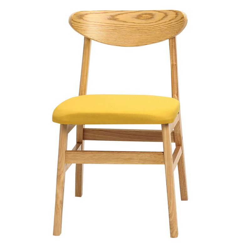 Wood Scandinavian Dining Chair Open Back Armless Dining Chairs for Home Use