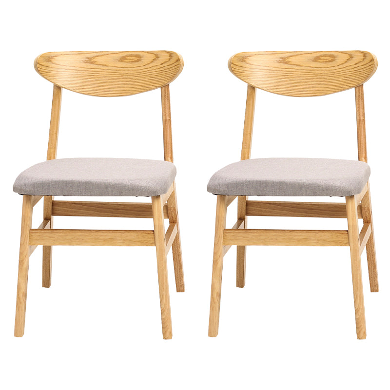 Wood Scandinavian Dining Chair Open Back Armless Dining Chairs for Home Use
