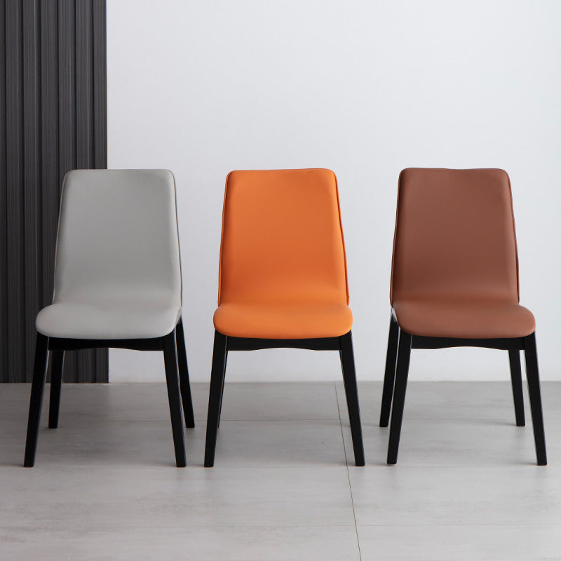 Sedia da pranzo al coperto contemporaneo in legno sedia parsons per cucina