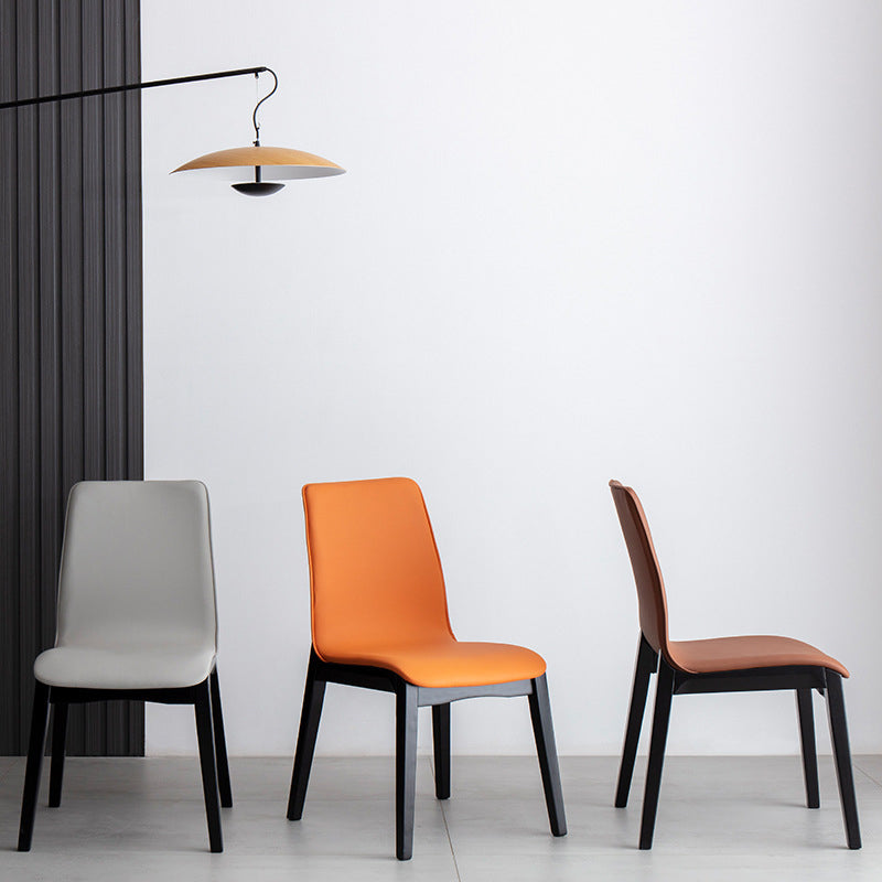 Sedia da pranzo al coperto contemporaneo in legno sedia parsons per cucina