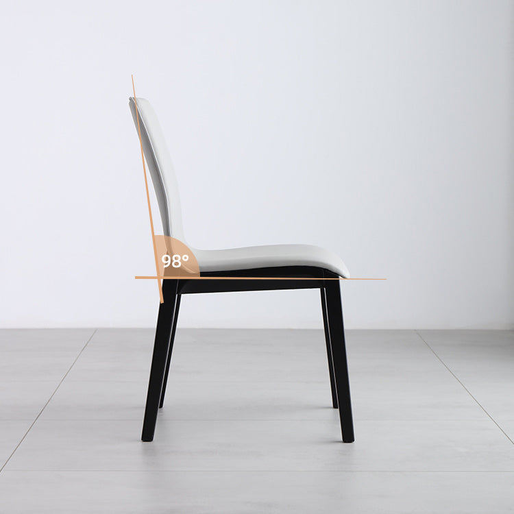 Sedia da pranzo al coperto contemporaneo in legno sedia parsons per cucina