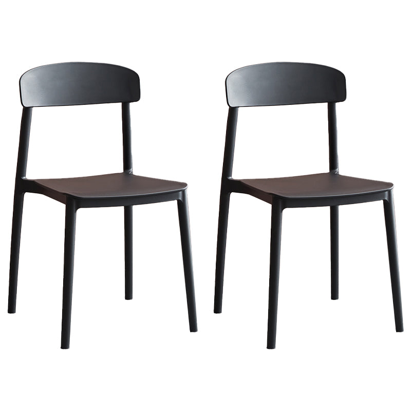 Zeitgenössischer Heimseitenstuhl offener Plastikstapel Esszimmer Stuhl