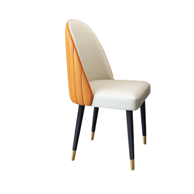 Noordse stijl lederen eetkamerstoel thuiszijde Parsons stoel voor keuken