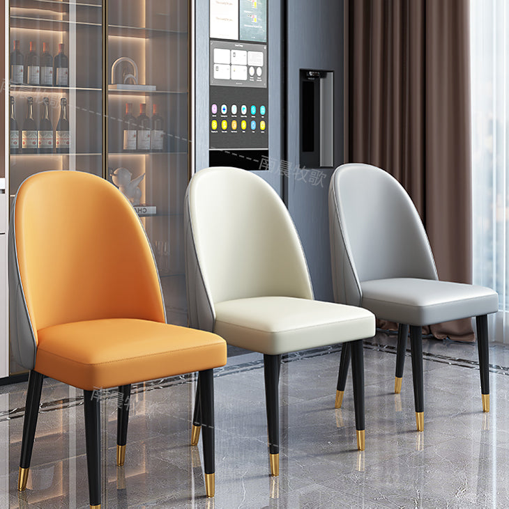 Noordse stijl lederen eetkamerstoel thuiszijde Parsons stoel voor keuken