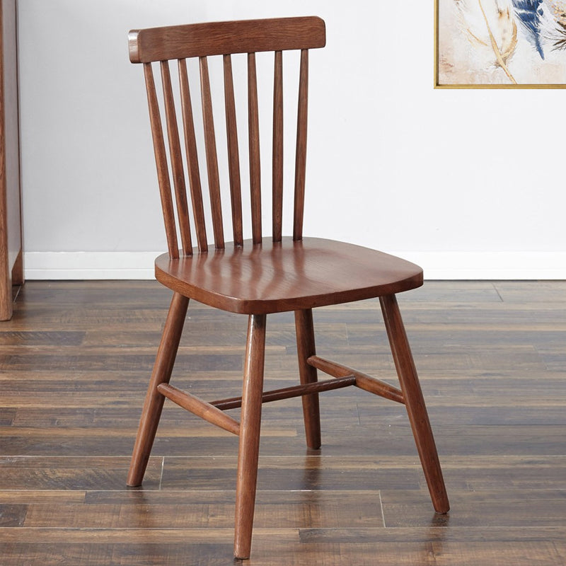 Modern Kitchen Wood Square Dining Chair Windsor Back Side Chair for Home Use