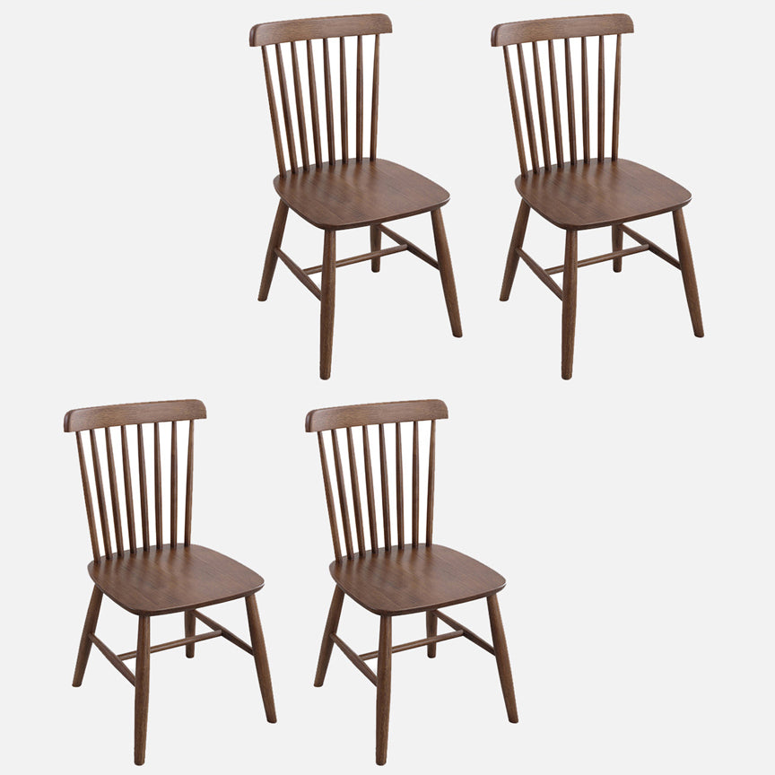 Modern Kitchen Wood Square Dining Chair Windsor Back Side Chair for Home Use