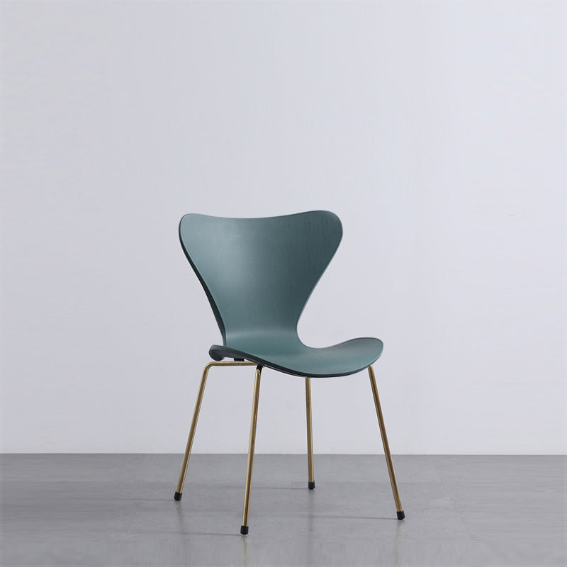 Sillas laterales sin brazos modernas con 4 patas de acabado negro sillas sólidas de plástico para uso doméstico