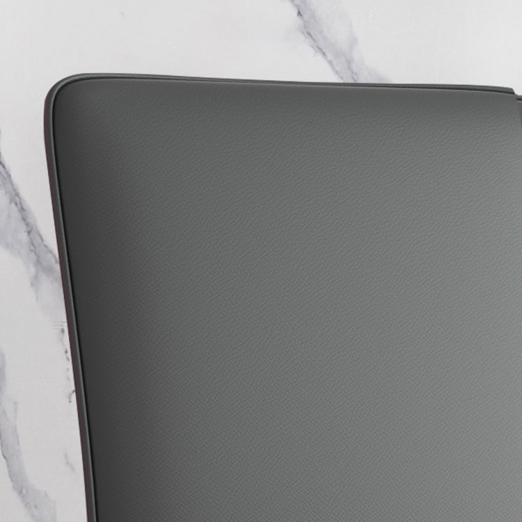 Sedie da pranzo quadrate in pelle moderna sedia parsons con gambe in legno