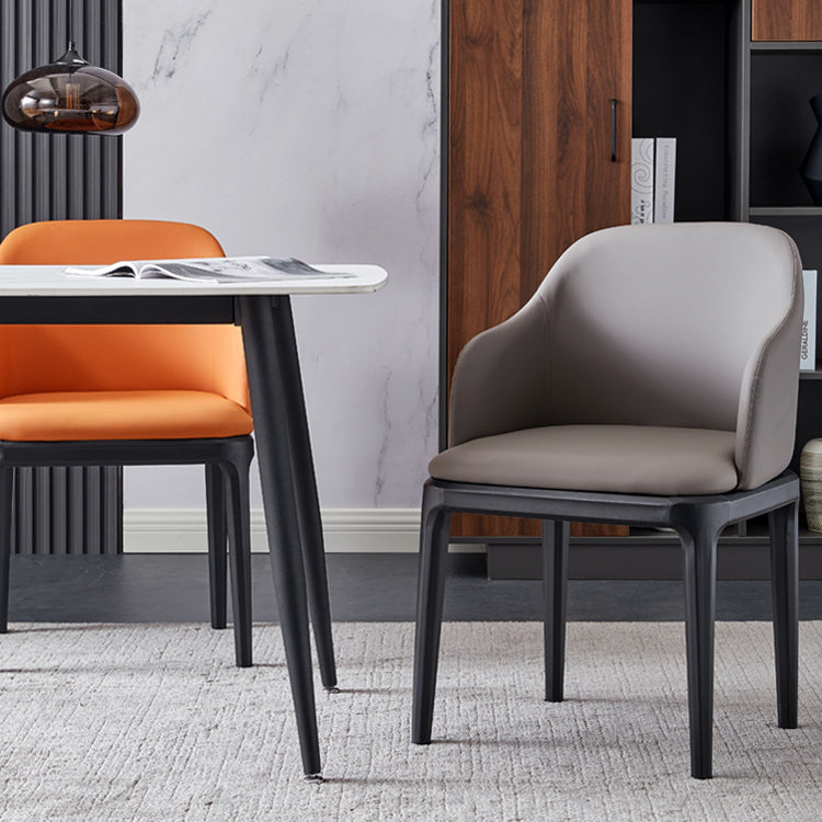 Sedia sala da pranzo contemporanea in finta pelle in pelle sedia da pranzo solida