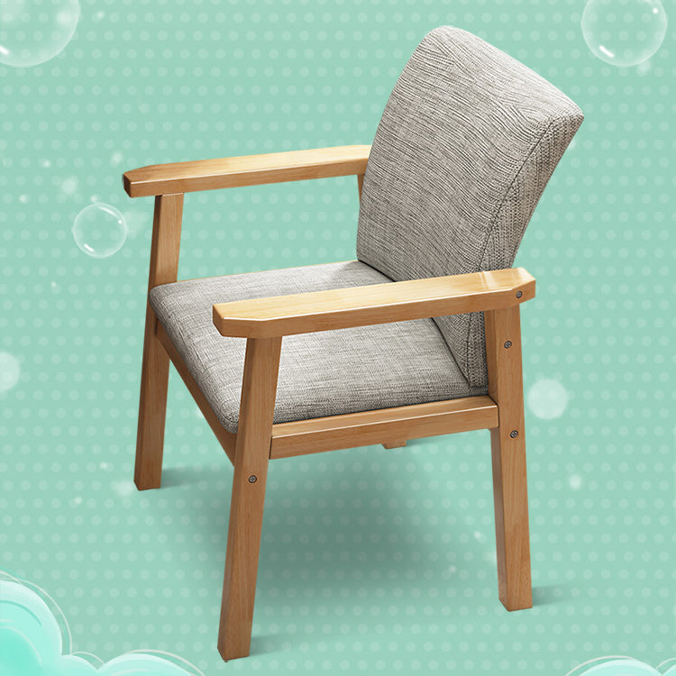 Silla de comedor de comedor de madera contemporánea de tela de comedor para cocina para cocina