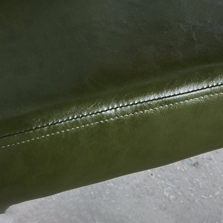 Industrial Leather Square Dining Chair Parsons Arm Chairs for Home Use