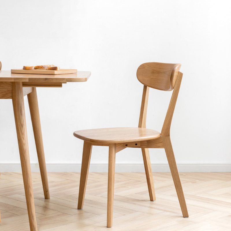 Skandinavischer Stil Esszimmerstuhl Holz Essnetz Armless Stuhl für Küche