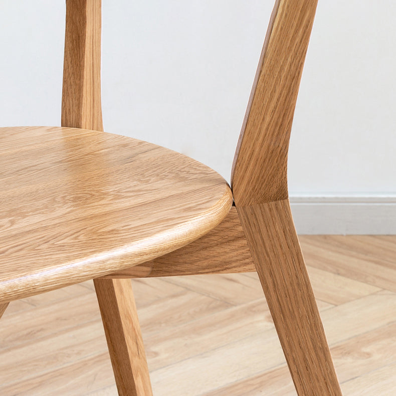 Skandinavischer Stil Esszimmerstuhl Holz Essnetz Armless Stuhl für Küche