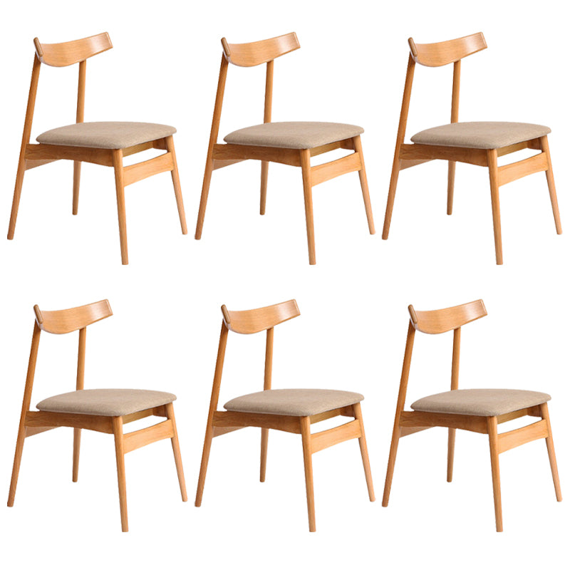 Chaise latéral de chaise latéral ouverte en chêne blanc de couleur blanche Scandinave avec jambes naturelles