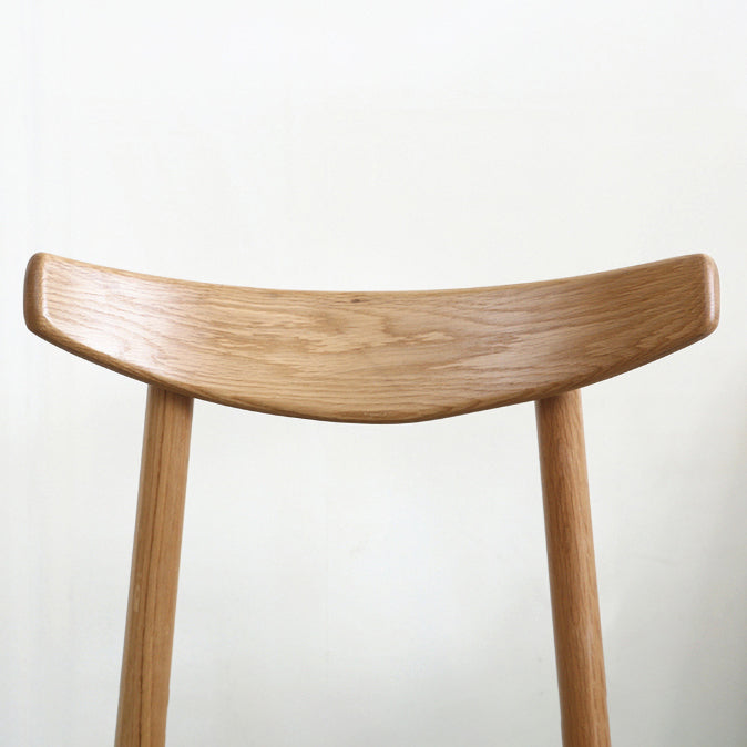 Chaise latéral de chaise latéral ouverte en chêne blanc de couleur blanche Scandinave avec jambes naturelles