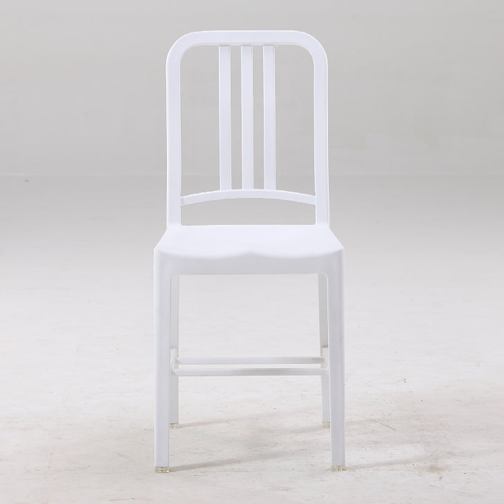 Contemporary Dining Plastic Side Armless Chair Open Back Dining Chair for Indoor
