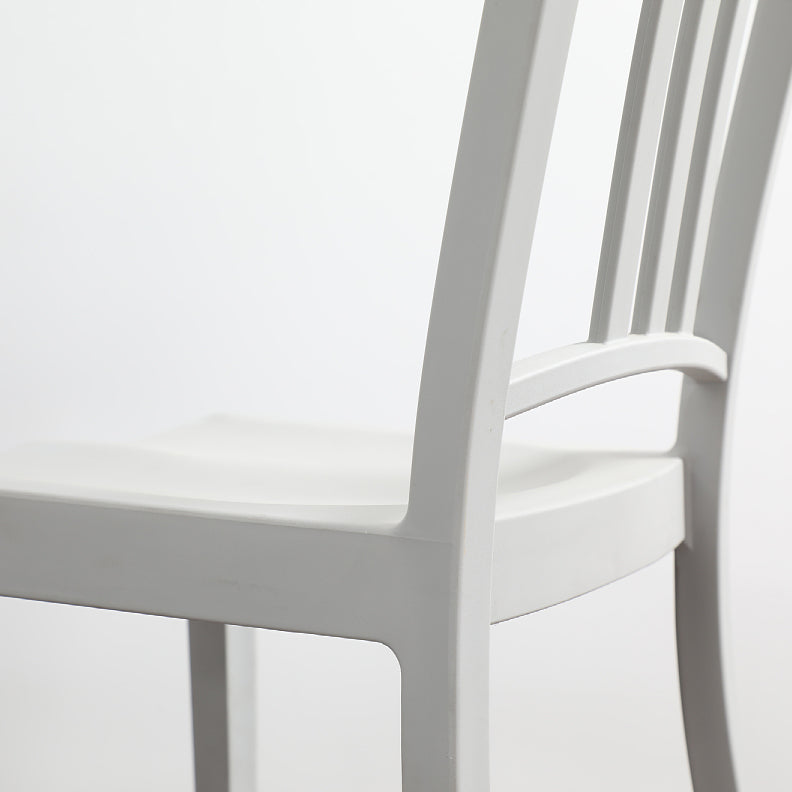 Contemporary Dining Plastic Side Armless Chair Open Back Dining Chair for Indoor