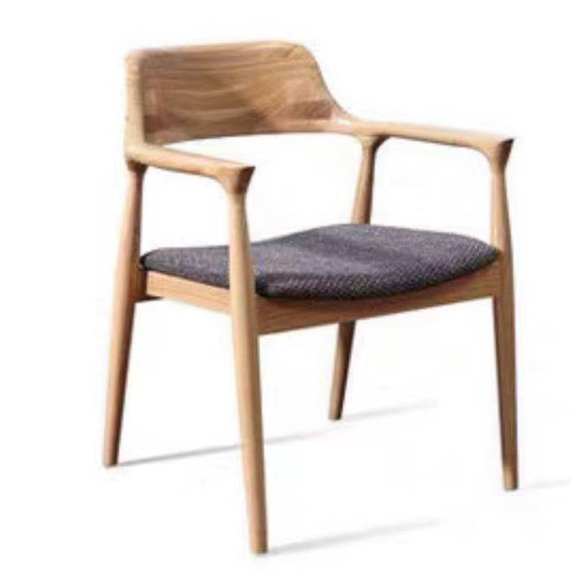 Chaise de salle à manger de style contemporain en bois massif ouvert à l'arrière pour restauration pour restaurant