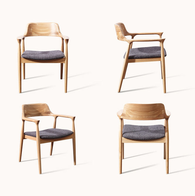 Chaise de salle à manger de style contemporain en bois massif ouvert à l'arrière pour restauration pour restaurant