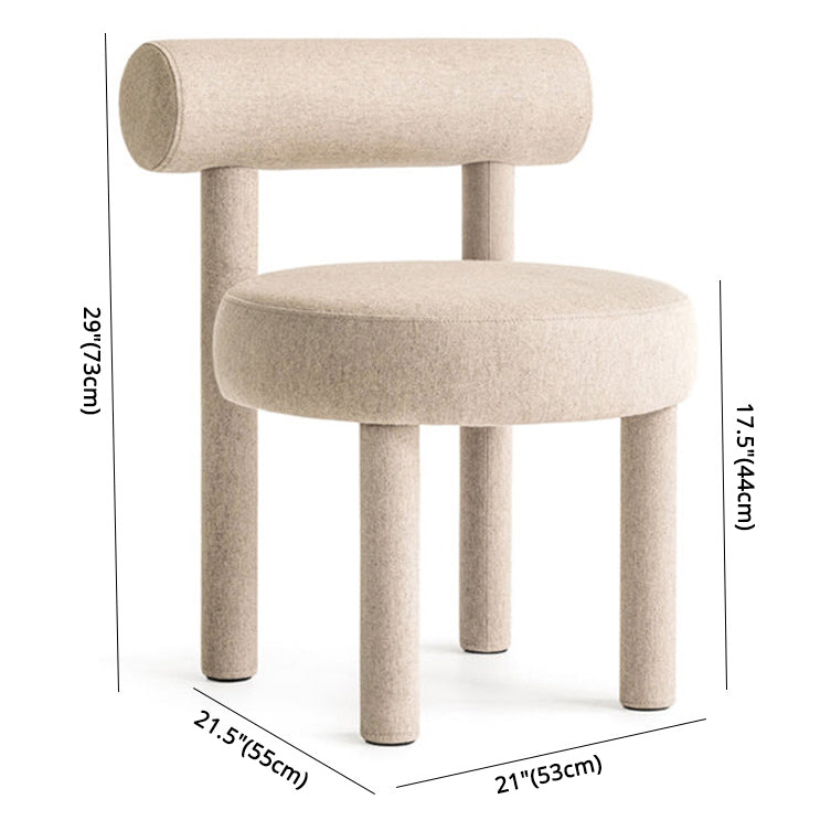 Contemporary Style Matte Finish Side Chair Open Back Dining Side Chair for Dining Room